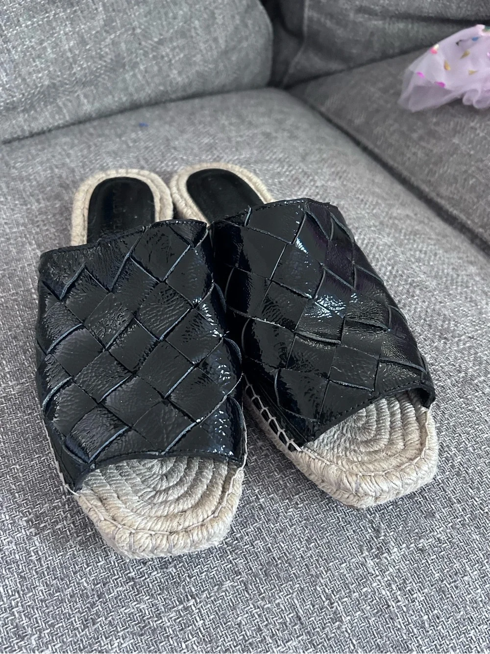 Donald Pliner Women's Nyce Woven Leather Espadrille Slide Sandals 9